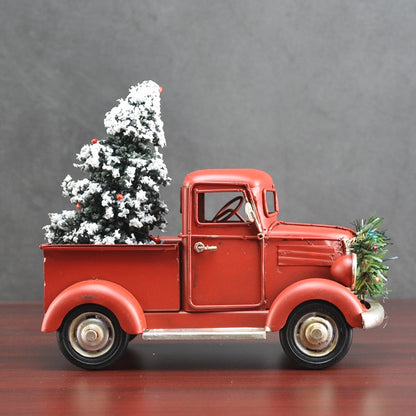 Christmas Creative Gifts Retro Truck Model Metal Crafts